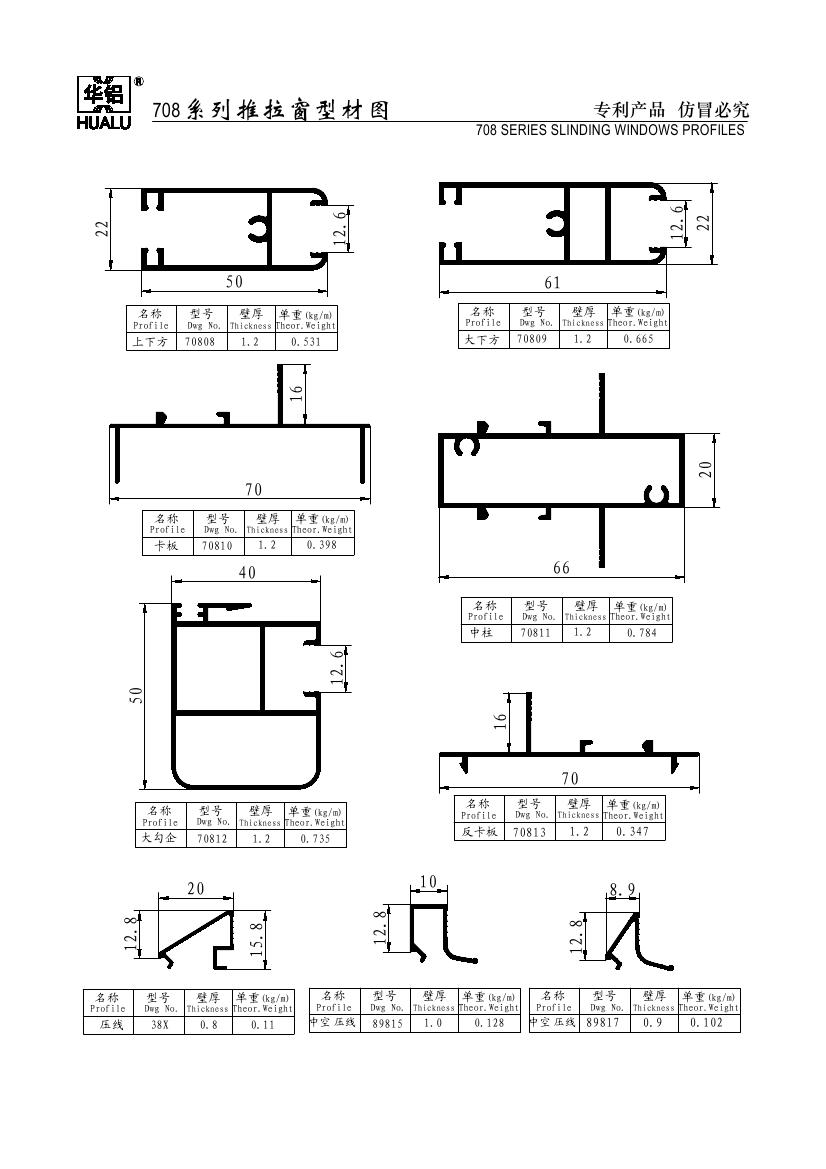 708系列推拉窗