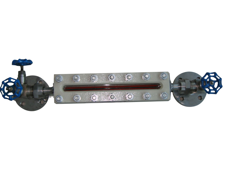 Glass plate level gauge