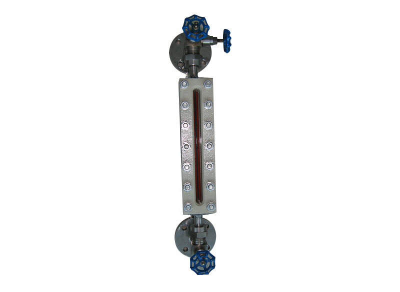 Glass plate level gauge