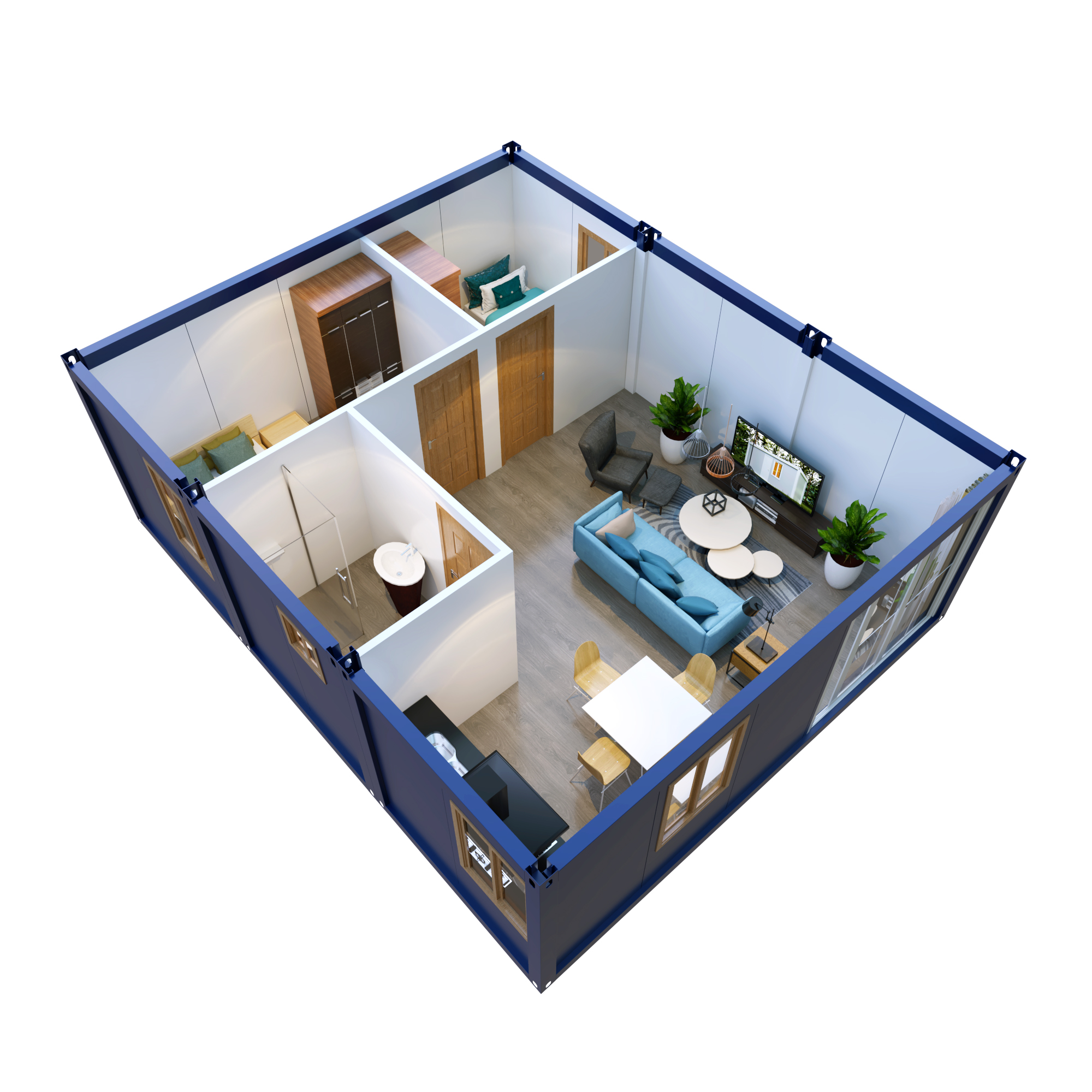 Inner chamber of packaged container house