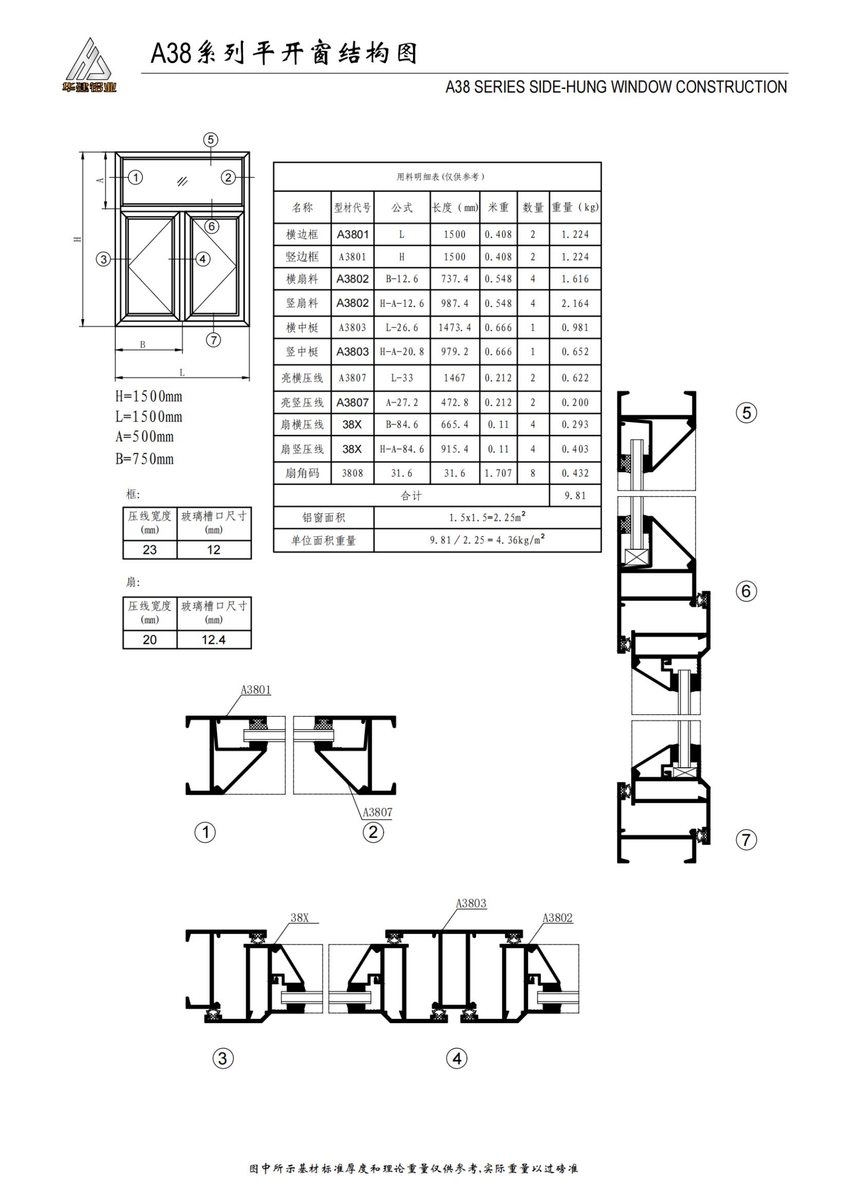 A38系列平開窗