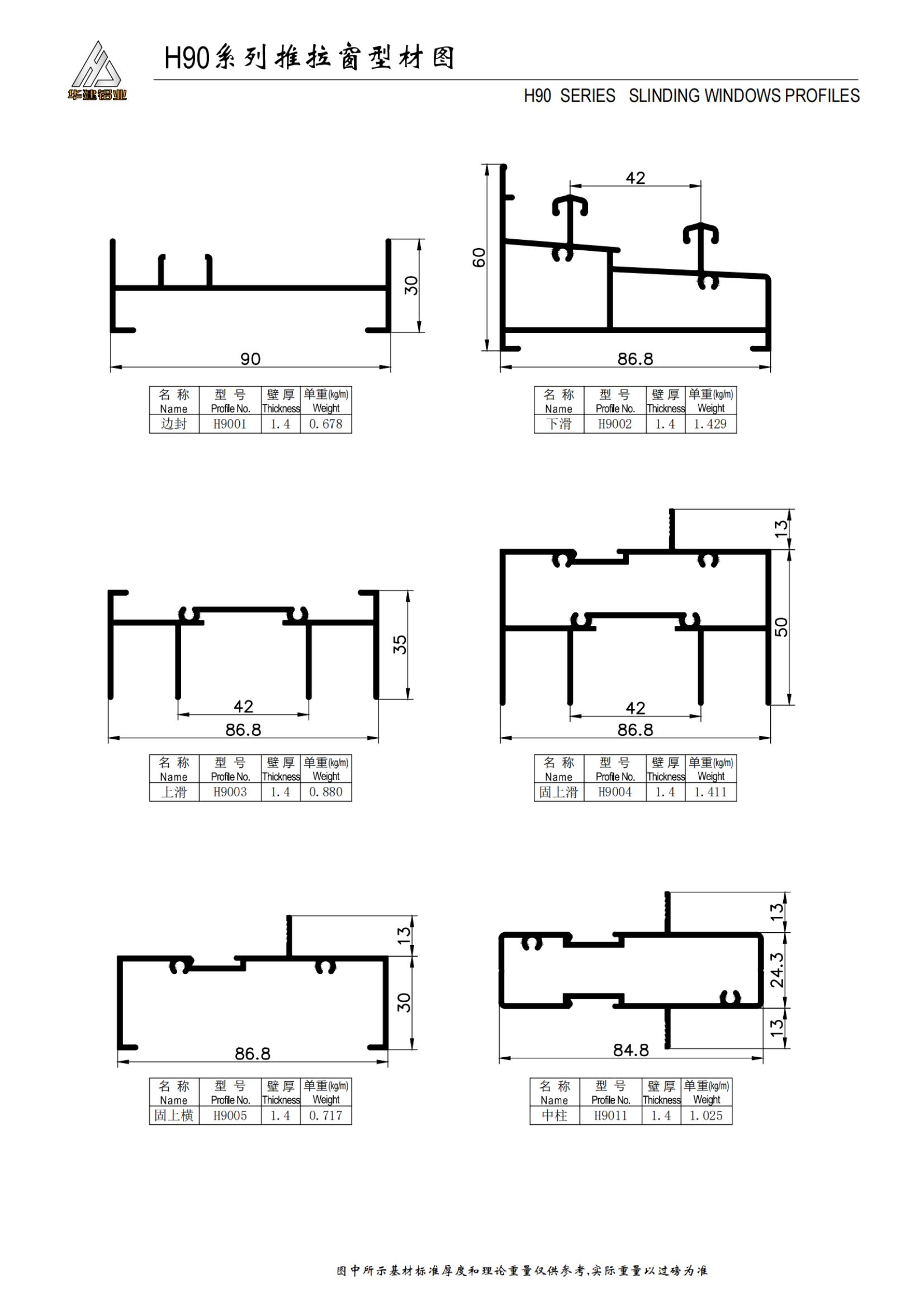 H90系列推拉門窗