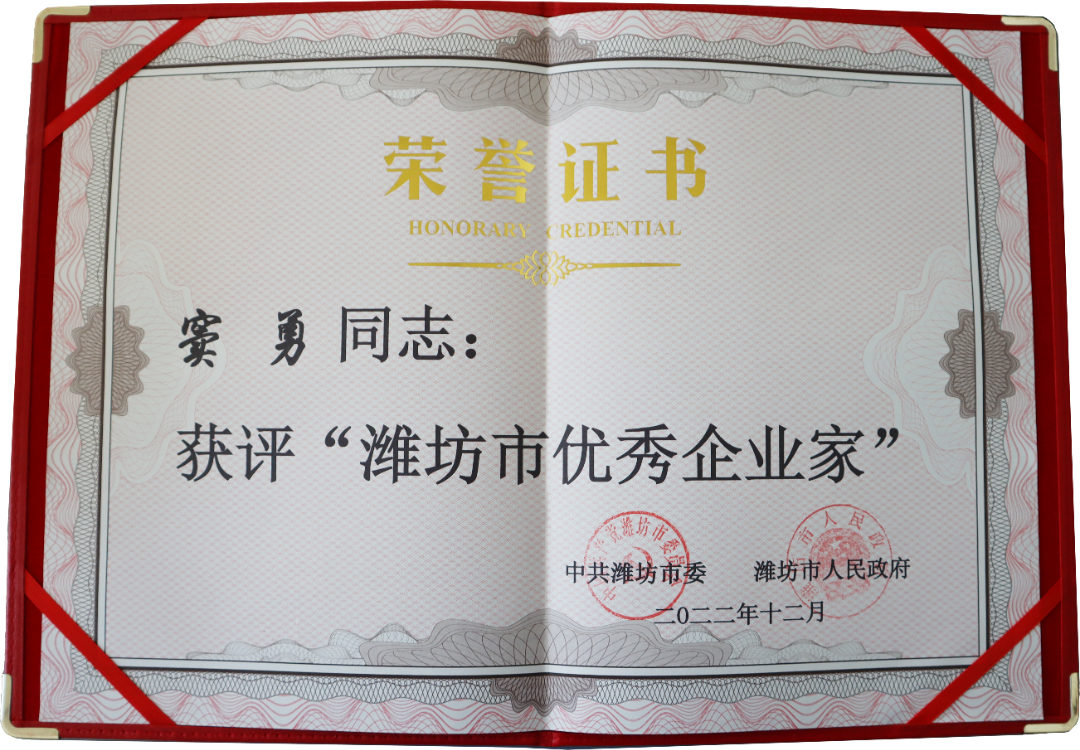 Good news | Chairman Dou Yong attended the Weifang Work Mobilization Conference and received multiple honorary awards, including 